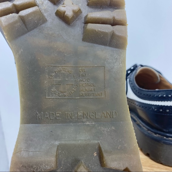 Vintage 90s Dr Martens Wing  Tip Oxfords Leather Shoes Made in England - Picture 11 of 11